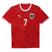 Camiseta Austria Marko Arnautovic #7 Primera Equipación Replica Eurocopa 2024 para mujer mangas cortas